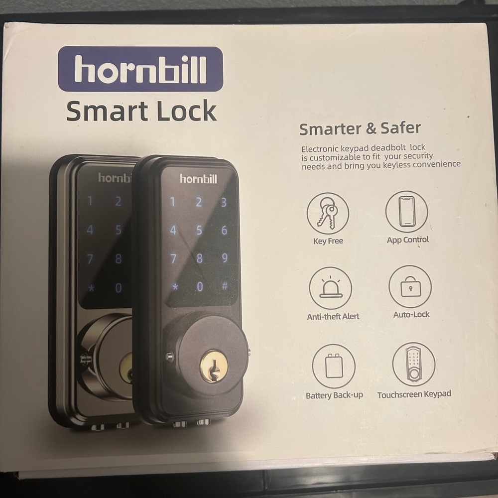 Hornbill Smart Lock Keypad Electronic Deadbolt Keyless Entry App Control‎